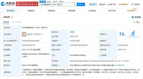 協創數據深圳成立靈犀智算公司，深化布局數據處理服務新藍海